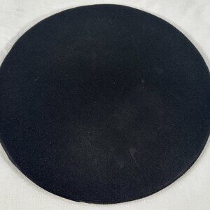 Black Round Fabric Mouse Pad Non-Slip Rubber Base for Computer Home Office Desk